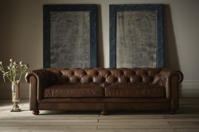 halo chesterfield brown leather natural leather sofa