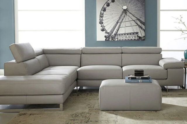 natuzzi grey leather corner sofa ireland