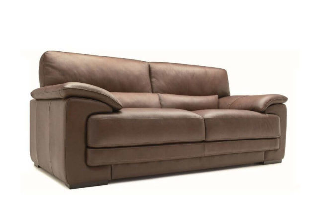 Italia living brown leather sofa
