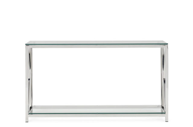 manhattan large glass console table