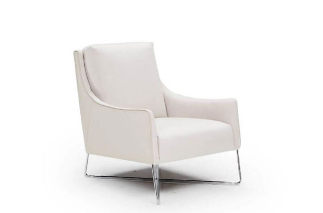 natuzzi b903 leather armchair with chrome legs