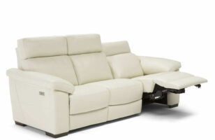 natuzzi editions C126 electric recliner cream leather sofa