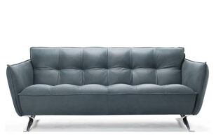 seville blue large italian leather sofa