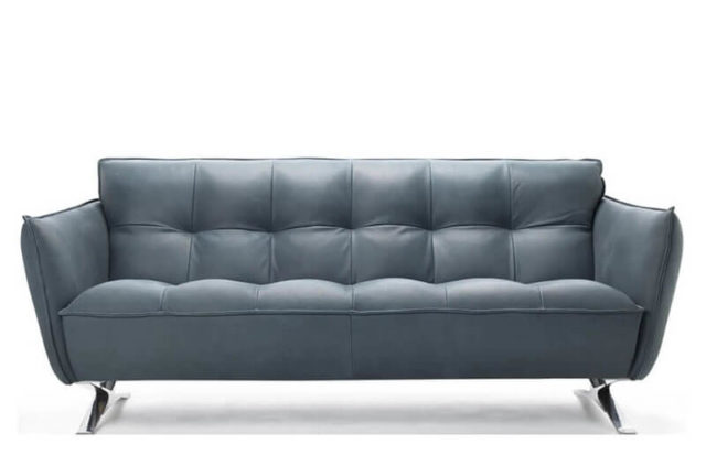 seville blue large italian leather sofa