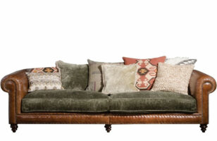 tetrad constable leather and fabric sofa