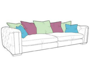Whitemeadow Extra Large Sofa (Pillowback)