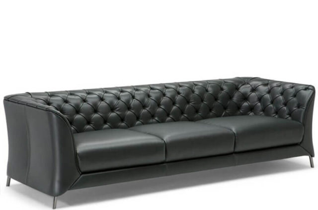 natuzzi italia 3000 3 seater leather chesterfield sofa