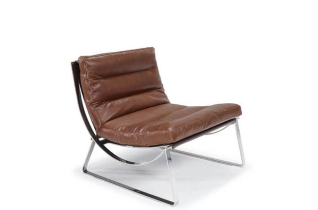 natuzzi italia cammeo occasional tan leather chair