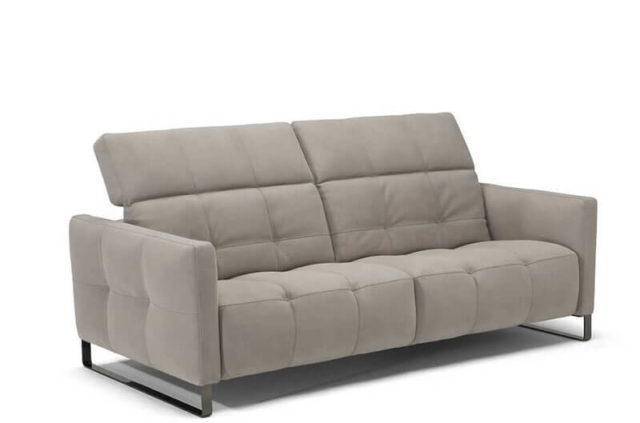 natuzzi italia philio grey fabric sofa