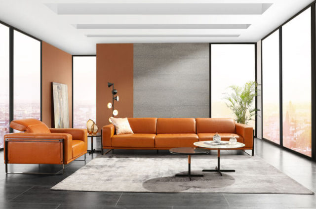 nicoletti bamboo leather sofa