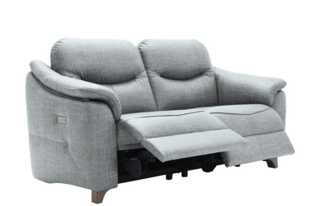 gplan jackson-3-seater-electric fabric sofa with walnut legs