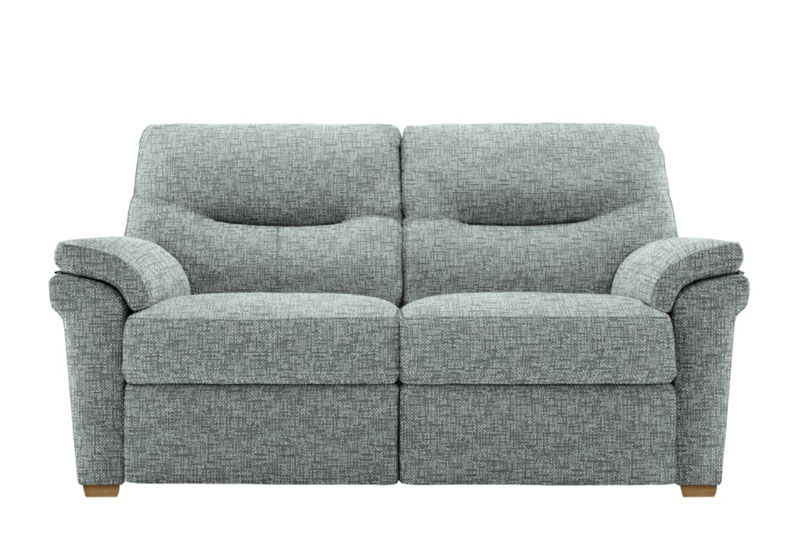 gplan seattle 2 seater fabric sofa with walnut legs