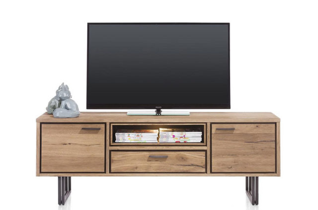 xooon denmark TV-stand lowboard oak wood with metal feet