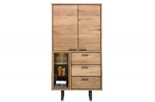 xooon oak cabinet with metal legs