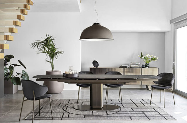 calligaris cameo extending dining table
