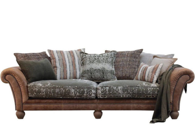 montana leather and fabric sofa