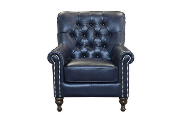 alexander and james sofia blue leather armchair