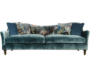 spink and edgar tiffany purple fabric sofa