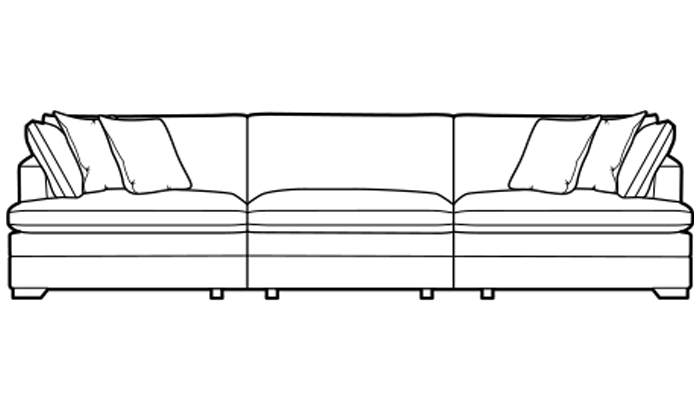 Large split sofa