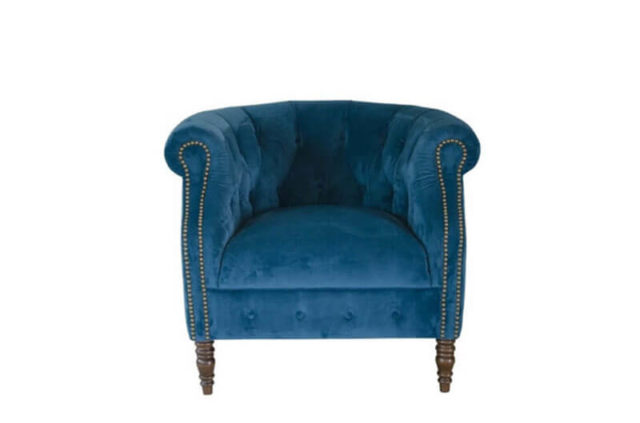 alexander and james jude teal fabric chair