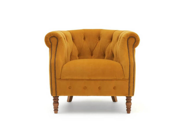 alexander and james jude yellow fabric chair