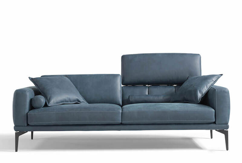 flavia leather 3-seater sofa ego italiano