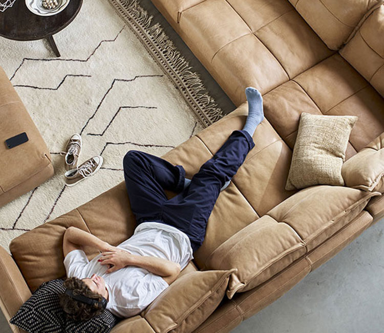 Alexander and james Tod corner leather sofa