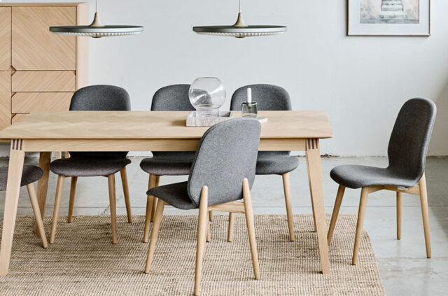 danish design house space oak dining table