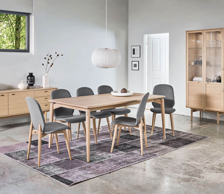 danish design house oak dining table