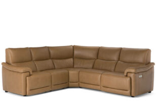 Natuzzi C070 leather corner sofa cut