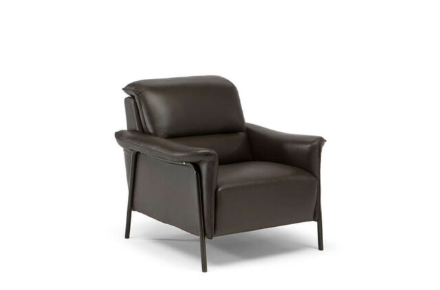 Natuzzi C110 leather armchair cut angle