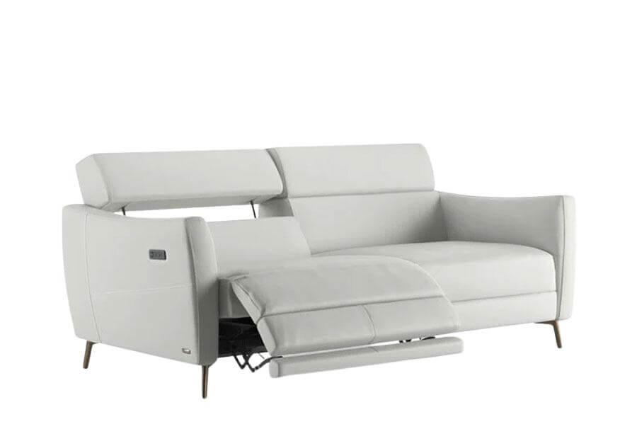 Natuzzi C200 leather sofa with recliner
