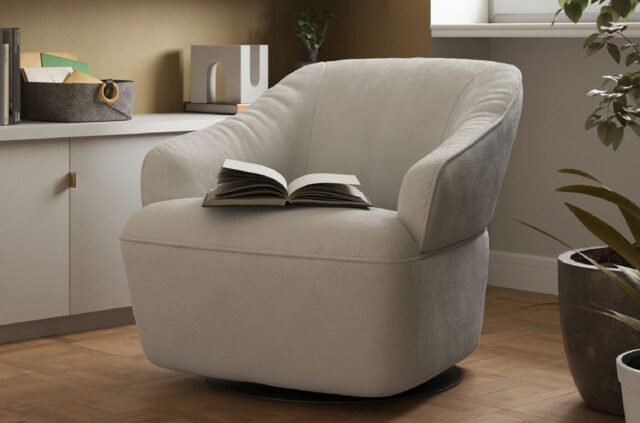 Natuzzi C219 fabric armchair