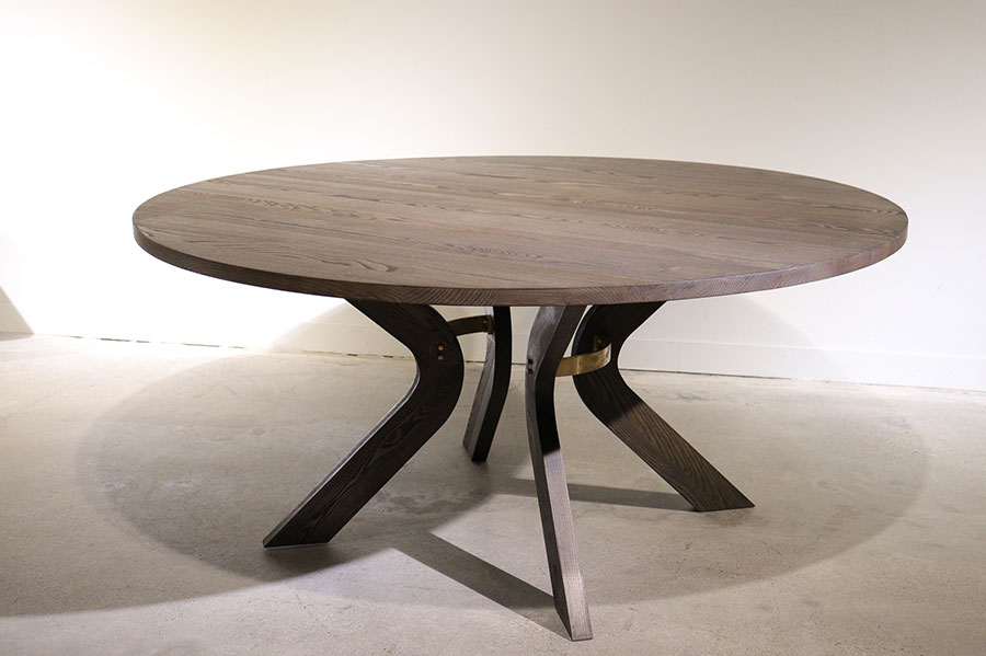Sid round table 160cm solid ash