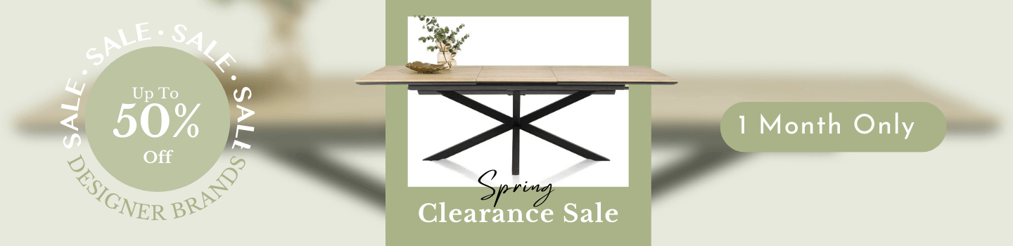 spring clearance sale table banner