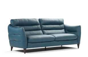 calia italia cabrini turqoise leather sofa