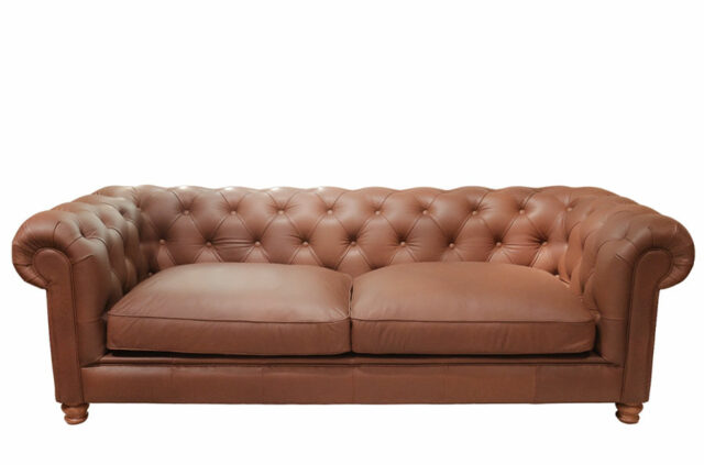 chesterfield xlarge 3 seater leather cut