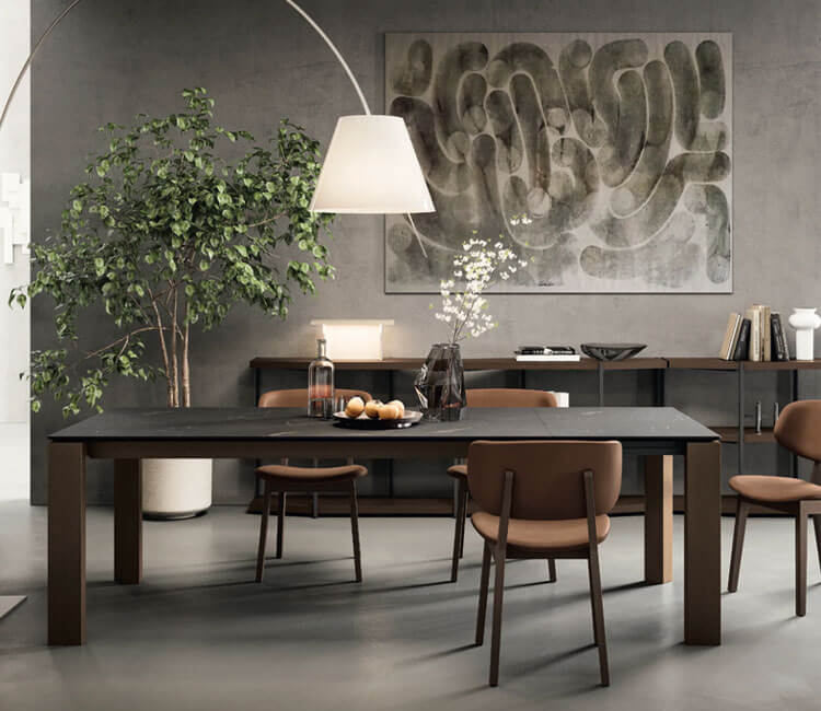 calligaris omnia extendable dining table