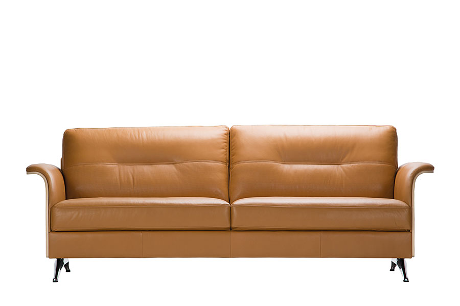 Glow leather sofa cut