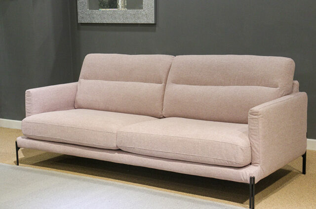calligaris twin 3 seater maxi sofa rose fabric