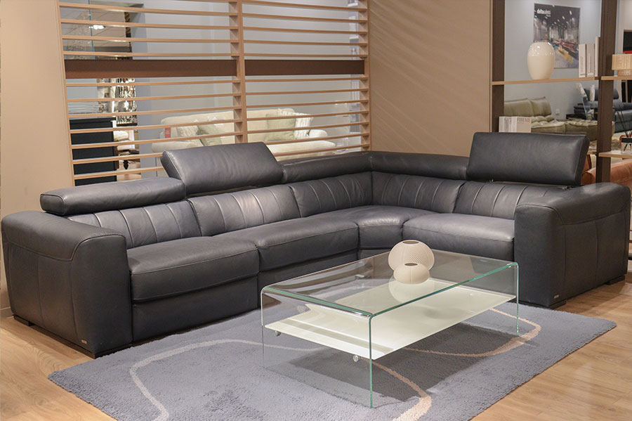 Natuzzi B790 electric corner sofa leather
