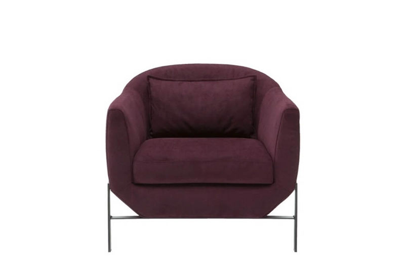 natuzzi editions C196 purple fabric armchair