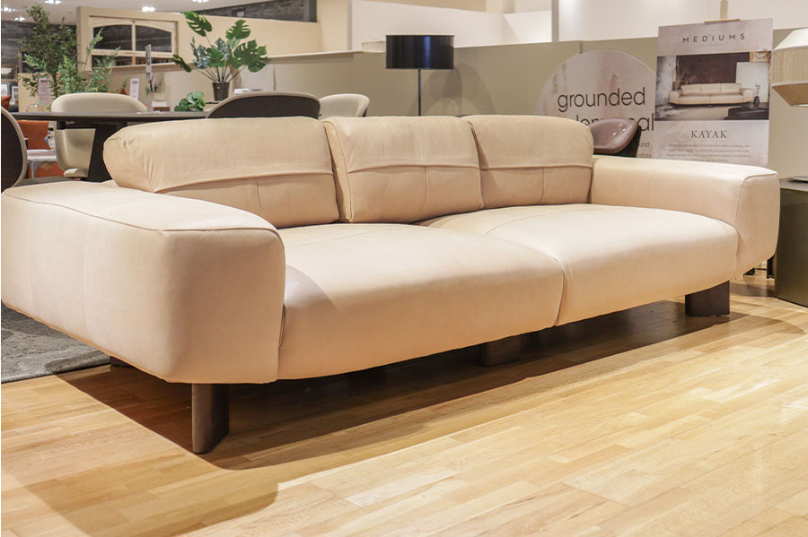 Kayak 3 seater leather sofa