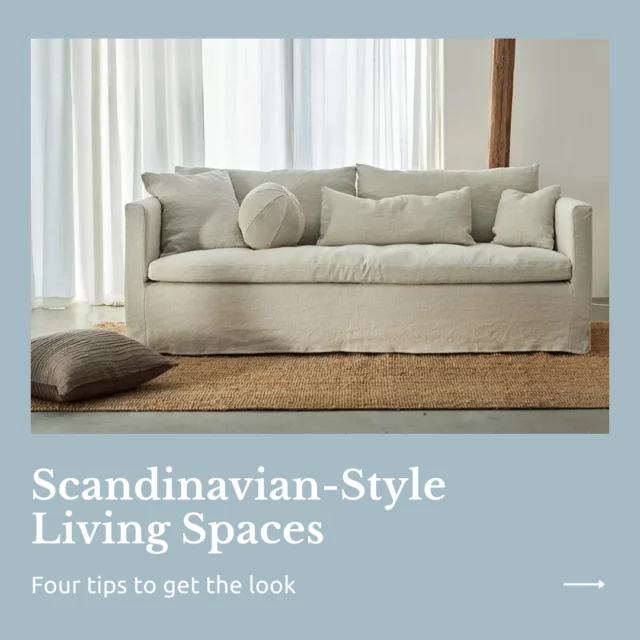 Scandinavian is a super popular trend at the moment in interiors – and for a good reason!🇩🇰⁠
⁠
Scandinavian-style interiors are simple, functional, and cosy. 🛋️⁠
⁠
They use clean lines, neutral colours, and natural materials like fabrics, wood and stone. ⁠
⁠
Here are four tips to get the Scandinavian look in your living room.